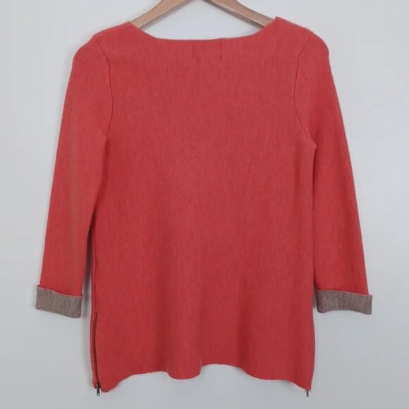 ✨3/$25✨ Nanette Lepore Orange Merino Wool Sweater - L - Picture 2 of 9